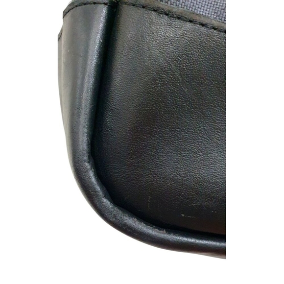 Vintage LL Bean Blue Leather Canvas Fishing Messenger Buckle Bag Leather Tag - Picture 9 of 16